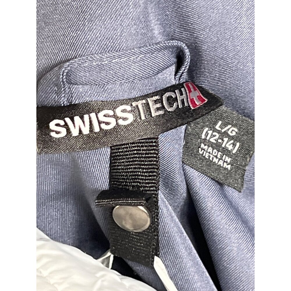 Swiss Tech 3 in 1 Coat Puffer Parka Raincoat Gray Winter Gorpcore Cabin Womens L - Picture 3 of 14